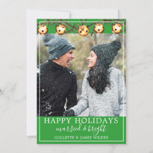 Gehuwde en heldere Passen getrouwd met kerstmis