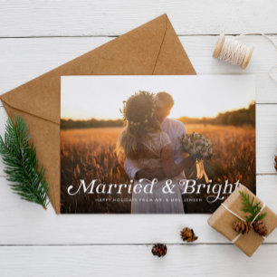 Gehuwde en Helderholiday Wedding Kaart