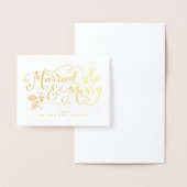 Gehuwde en met de hand geschreven kerstPas getrouw Folie Kaarten (Display)