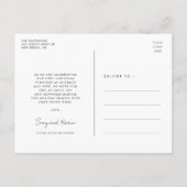 Gehuwde en vrolijke moderne Passen getrouwd Kerstm Briefkaart (Achterkant)