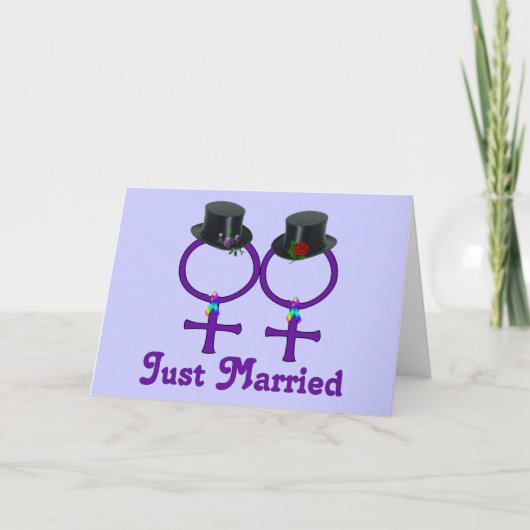 Gehuwde enkel Formele Lesbienne Aankondiging (Voorkant)