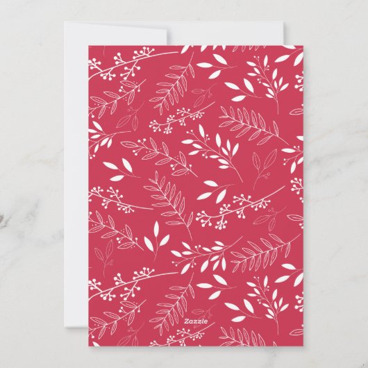 Gehuwde kerstbruiloft foto feestdagenkaart (Achterkant)