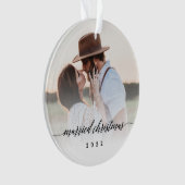 Gehuwde kerstPas getrouwd Foto Keepomwille Ornament (voorkant)