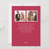 Gehuwde kerstPas getrouwd Foto Red Feestdagenkaart (Achterkant)