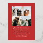 Gehuwde kerstPas getrouwd Foto White Gradient Folie Feestdagenkaart (Achterkant)