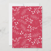 Gehuwde kerstrode bruiloft foto feestdagenkaart (Achterkant)