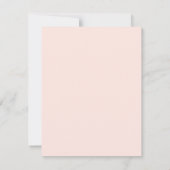 Gehuwde naam Blush Pink Weddenschap Monogram Opmer Notitiekaartje (Achterkant)