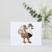 Gehuwde Ostrichs Briefkaart (Staand voorkant)