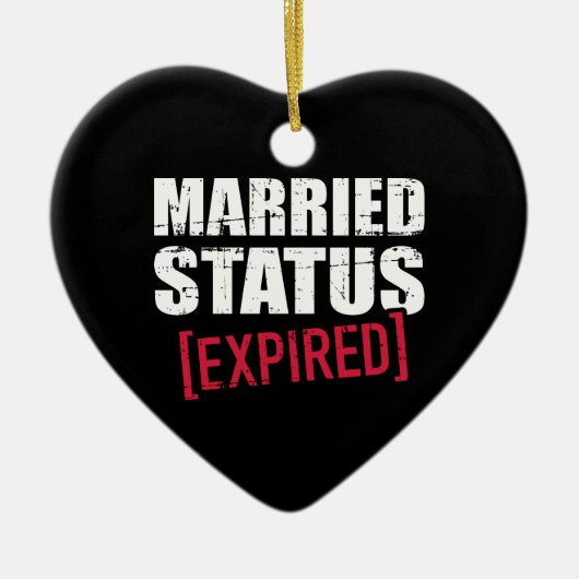 Gehuwde status verlopen keramisch ornament (Voorkant)