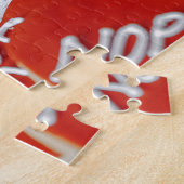 Gehuwde Valentijnsdag Koffie Mok Harten Beer Legpuzzel (Zijkant)