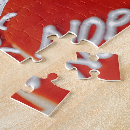 Gehuwde Valentijnsdag Koffie Mok Harten Beer Legpuzzel (Zijkant)