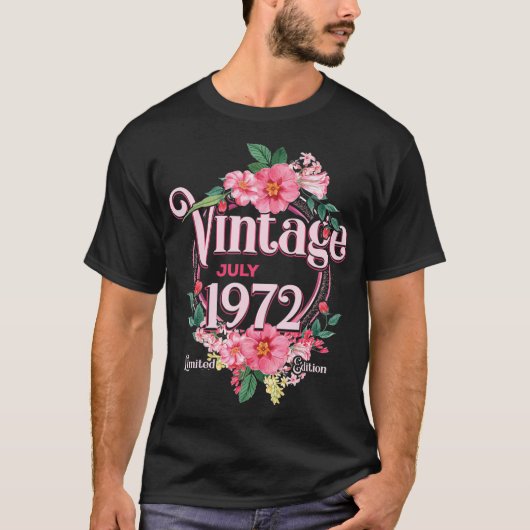 gehuwde vrouwen geboren in juli 1972 bloemen Bda T-shirt (Voorkant)