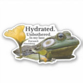 Gehydrateerd. - Amerikaanse Bullfrog Sticker (Voorkant)