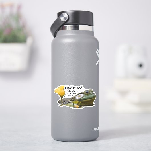 Gehydrateerd. - Amerikaanse Bullfrog Sticker (HydroFlask)