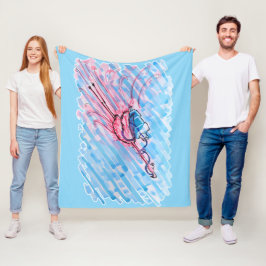 Gehydrateerde Flamingo Fleece Deken