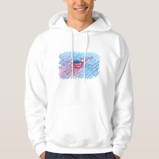 Gehydrateerde Flamingo Hoodie (Voorkant)