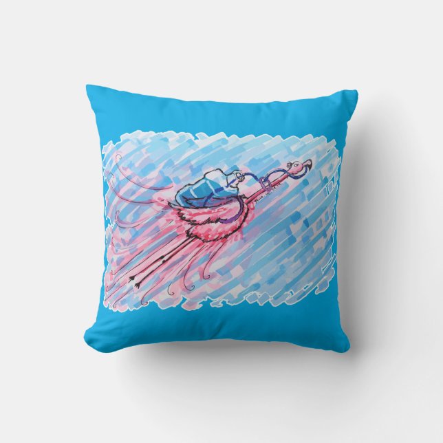 Gehydrateerde Flamingo Kussen (Voorkant)