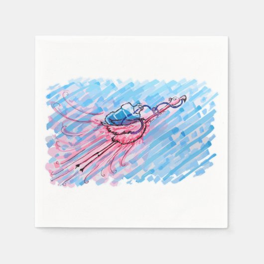 Gehydrateerde Flamingo Servet (Voorkant)