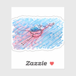 Gehydrateerde Flamingo Sticker