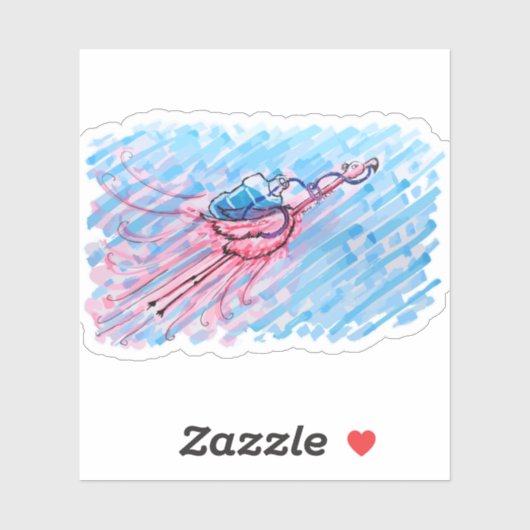 Gehydrateerde Flamingo Sticker (Vel)