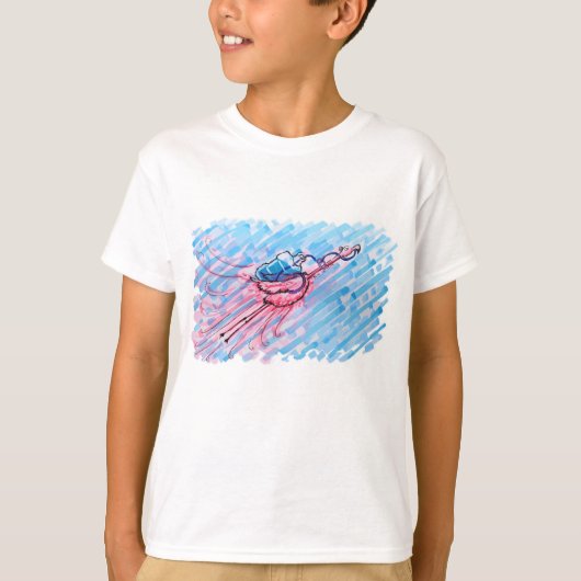 Gehydrateerde Flamingo T-shirt (Voorkant)