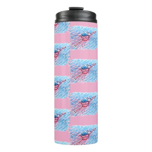 Gehydrateerde Flamingo Thermosbeker (Voorkant)