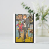 Gehypnotiseerd door de kapitein van Puppet Briefkaart (Staand voorkant)