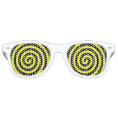 Gehypnotiseerd geel retro zonnebril (Voorkant)