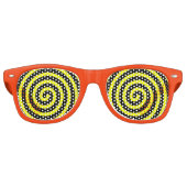 Gehypnotiseerde Geel Retro Zonnebril (Voorkant)