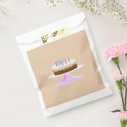 Geïceerde chocoladetaart met kaarsen bedankzakje (Gezegeld)