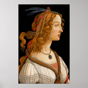 Geïdealiseerd portret van een dame door Sandro Bot Poster