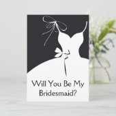 Geïdentificeerd of Bridesmaid Kaart (Staand voorkant)