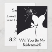 Geïdentificeerd of Bridesmaid Kaart (Voorkant / Achterkant)