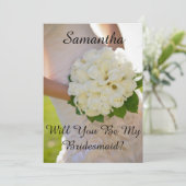 Geïdentificeerd of Bridesmaid Kaart (Staand voorkant)