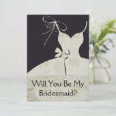 Geïdentificeerd of Bridesmaid Kaart (Staand voorkant)