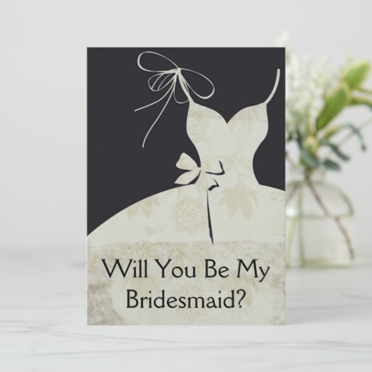 Geïdentificeerd of Bridesmaid Kaart (Staand voorkant)