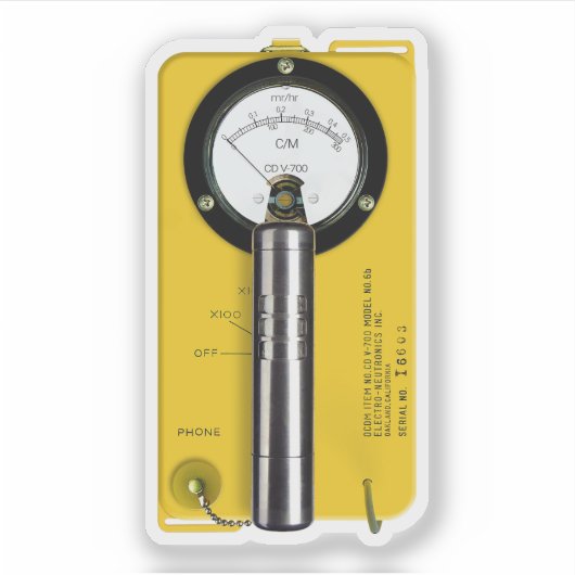 Geiger Counter CD V-700 Sticker (Voorkant)