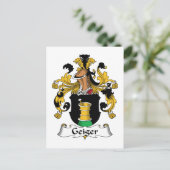 Geiger Family Crest Briefkaart (Staand voorkant)