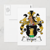 Geiger Family Crest Briefkaart (Voorkant / Achterkant)