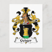 Geiger Family Crest Briefkaart (Voorkant)