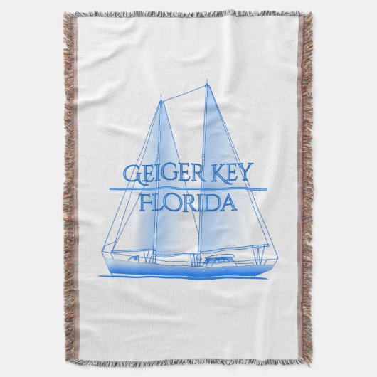 Geiger Key Kustkust Nautical Sailor Deken (Voorkant Verticaal)