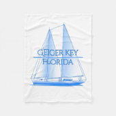Geiger Key Kustkust Nautical Sailor Fleece Deken (Voorkant)