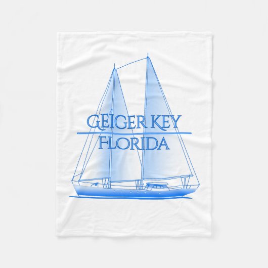 Geiger Key Kustkust Nautical Sailor Fleece Deken (Voorkant)