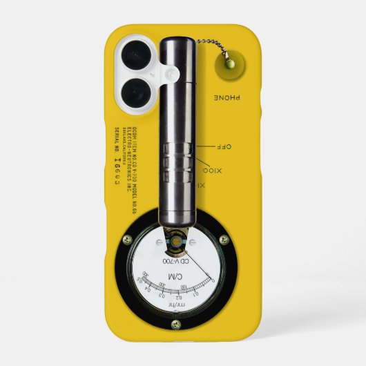 Geigerteller CD V-700 iPhone 16 Hoesje (Achterkant)