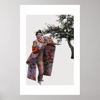 Geiko in de lente poster