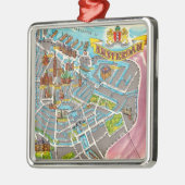  geïllustreerd Amsterdams Kaart Ornament (Links)