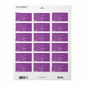 Geïllustreerd Bloem groot adreslabel Etiket (Full Sheet)