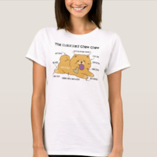 GEÏLLUSTREERD CHOW Wit T-Shirt