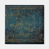  geïllustreerd donkerblauw & Gold Star-kaart Magneet (Voorkant)