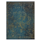  geïllustreerd donkerblauw & Gold Star-kaart Tafelkleed (Voorkant)